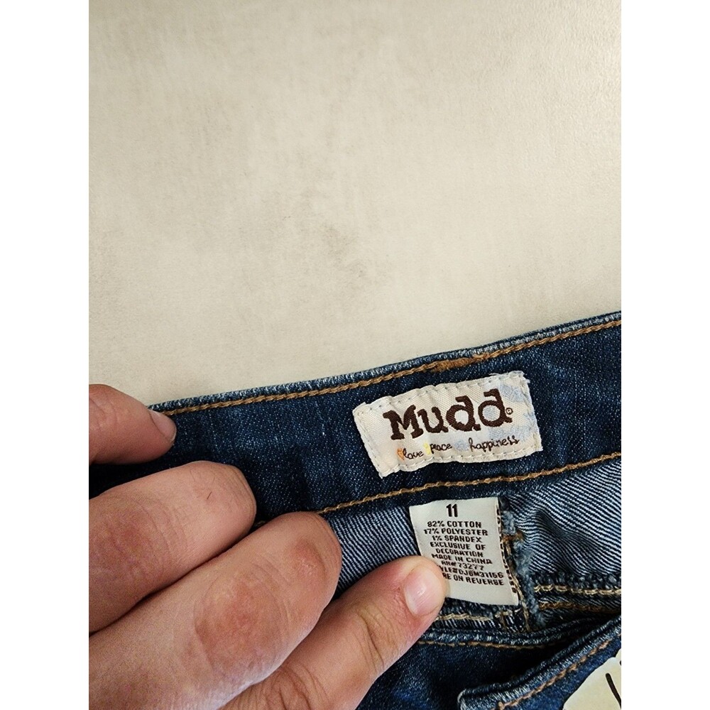 VINTAGE MUDD JEANS SIZE 11 HEAVY STITCHING SKINNY